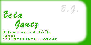 bela gantz business card